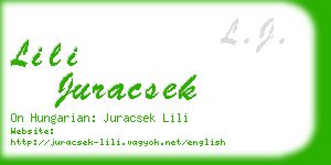 lili juracsek business card